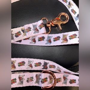 Frenchiestore leash, Pink with rose gold accents. Luxury leash. New, never used